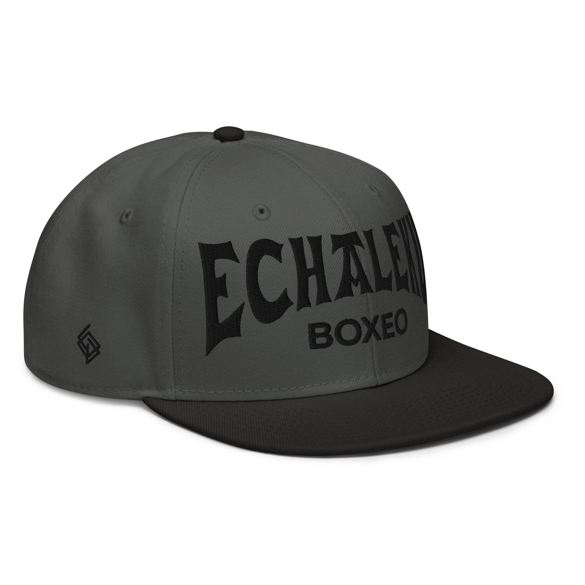 Gorra Echaleku Boxeo Snapback Hat Bicolor Gris y detalles en Negro - Echaleku Boxeo